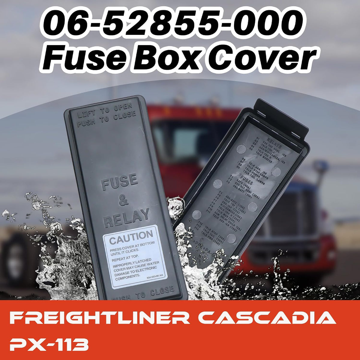 06-52855-000 Fuse Box Cover and Multiplexer Cover Fit for Freightliner