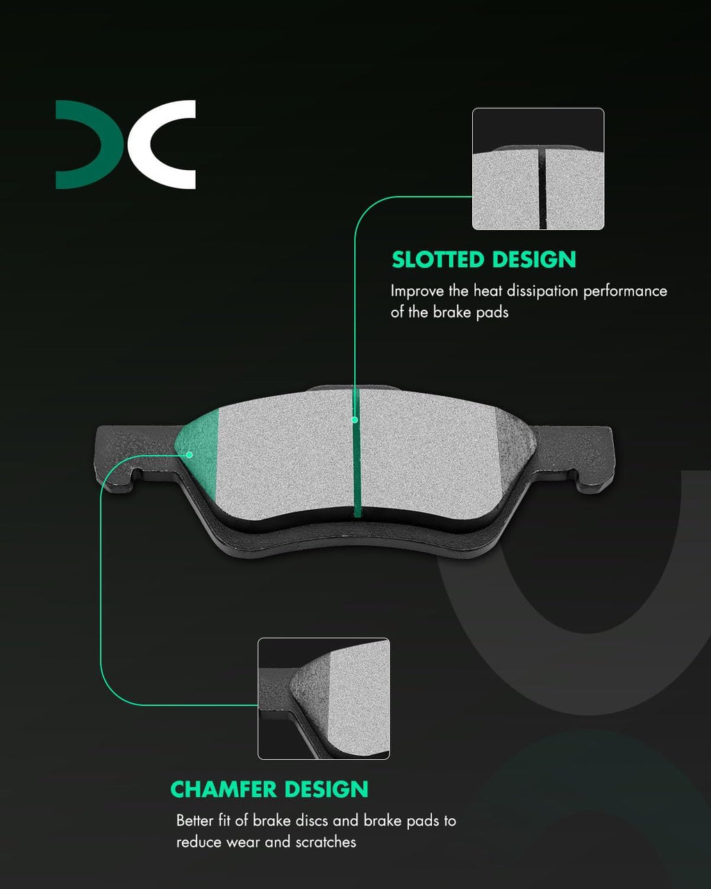 Ceramic Brake Pads Kits Fit for Ford for Escape 2005-2012