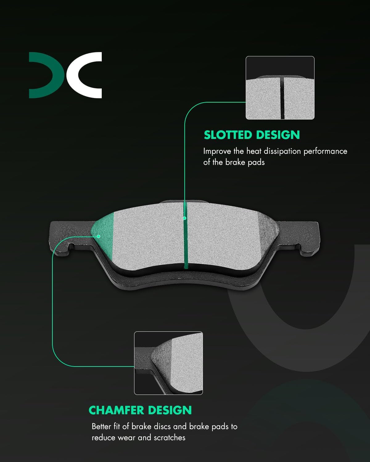 Ceramic Brake Pads Kits Fit for Ford for Escape 2005-2012