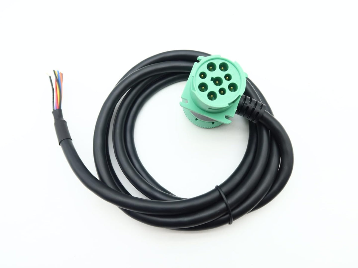 SAE J1939 9Pin Pass through Male/Female to Open End Pigtail Cable 6Ft for Freightliner Truck