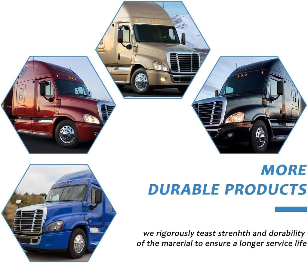 Left of Truck Mirror Covers Black Housing Door Rearview Door Side Mirror Covers for 2008-2017 for Freightliner Cascadia