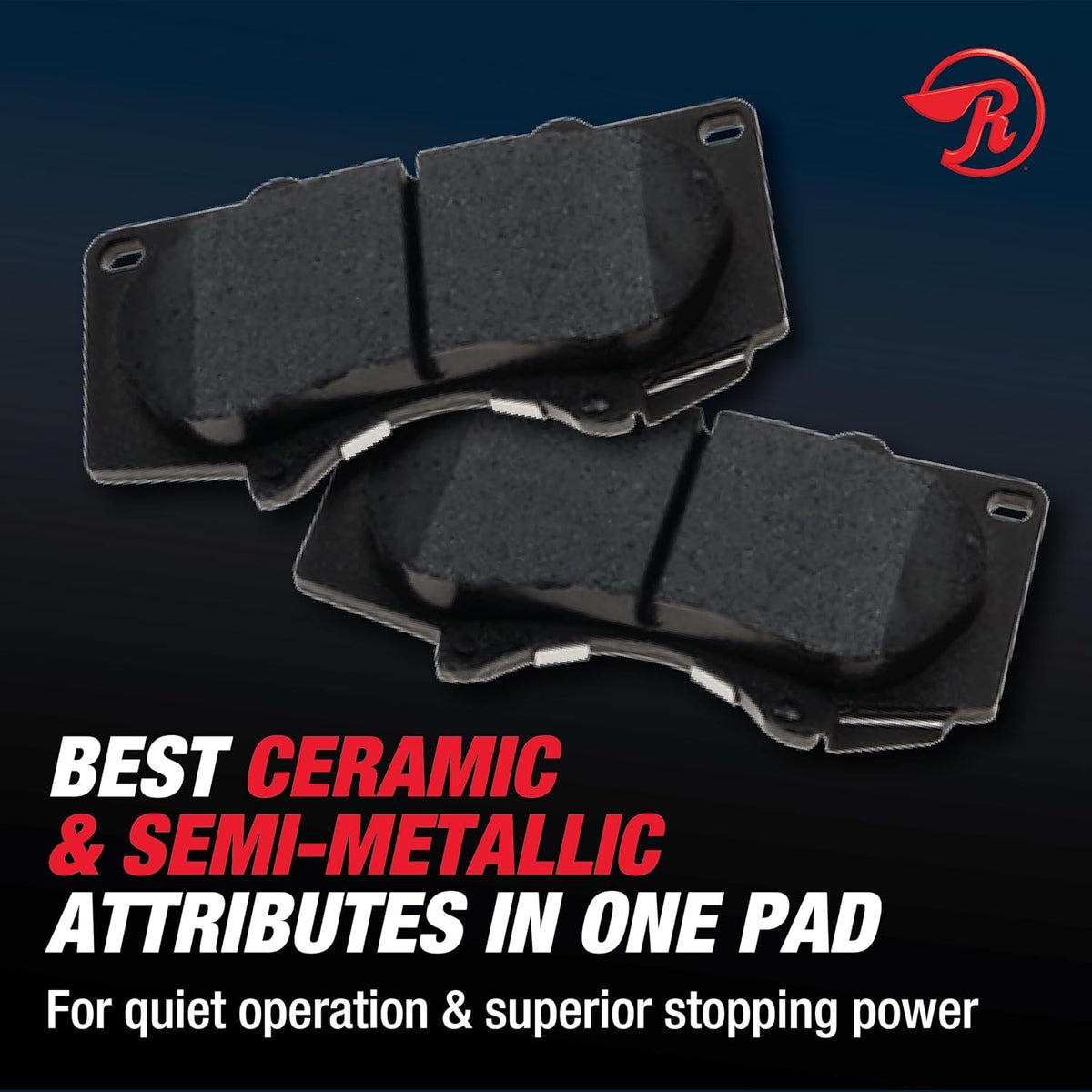 Premium  Element3 EHT™ Replacement Front Brake Pad Set for Select ’07-‘09/’12-’14 Ford Edge and ’07-‘09/’11-’15 Lincoln MKX Model Years (EHT1258AH)