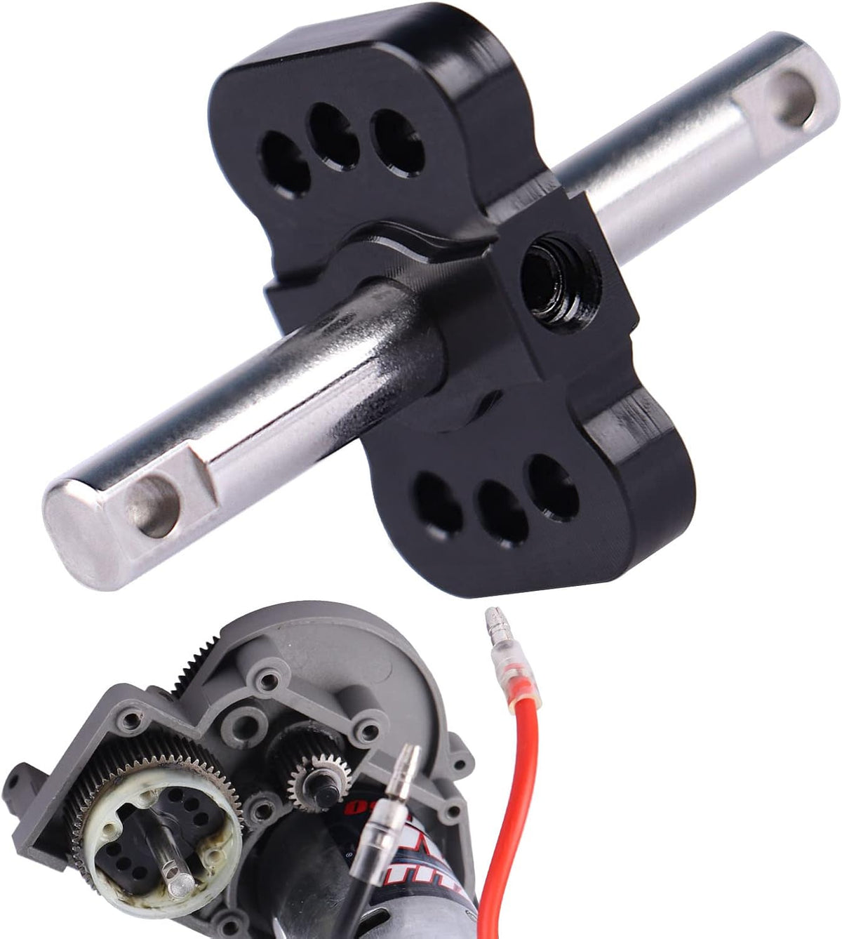 RC Differential Locker Spool Upgrades for Traxxas 1/10 2WD Slash Rustler Stampede Bandit (Black)