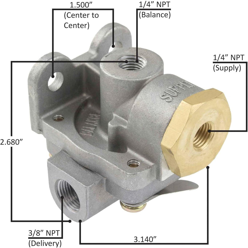 WA289714 Quick Release Valve QR1C 0-PSI DIFF 1/4S-3/8D