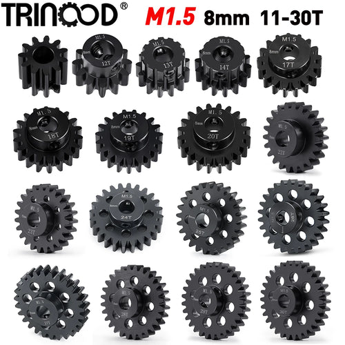 1Pcs M1.5 Steel Motor Gears Pinion 8MM 24T 25T 26T 27T 30T for 1/5 X-MAXX, 1/10 E-REVO RC Buggy Truck Parts