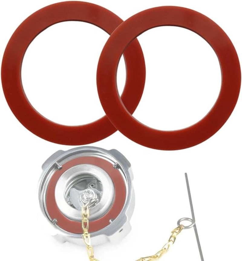 Upgrade Pair of Viton Gaskets Fit for Freightliner 1/4 Turn Fuel Caps, 2Pcs Fuel Tank Cap Gasket O-Rings