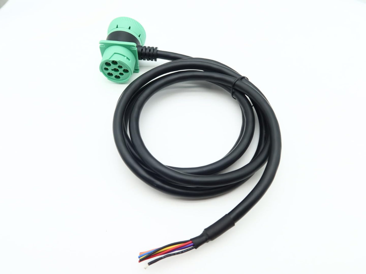 SAE J1939 9Pin Pass through Male/Female to Open End Pigtail Cable 6Ft for Freightliner Truck