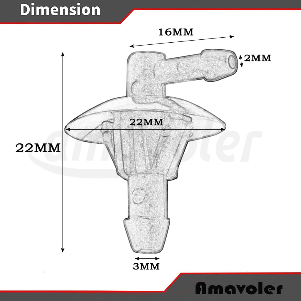 5125061AA Windshield Washer Nozzle Aftermarket Accessory Fit for Dodge Freightliner Sprinter 2500 3500. Oem#:5125061Aa.(2Pcs)