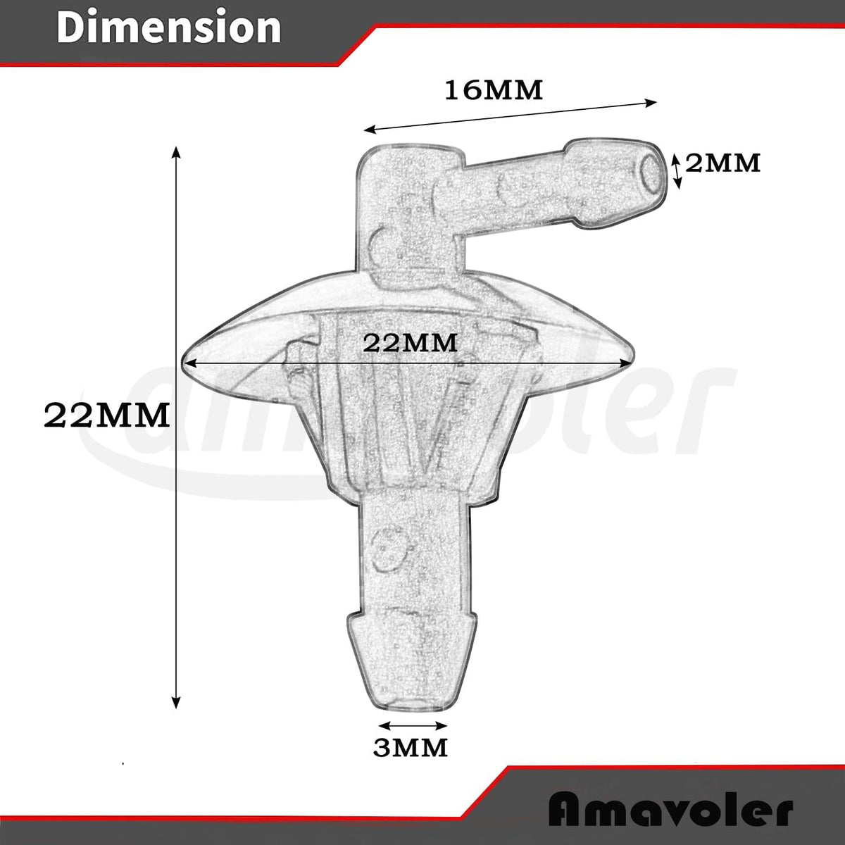 5125061AA Windshield Washer Nozzle Aftermarket Accessory Fit for Dodge Freightliner Sprinter 2500 3500. Oem#:5125061Aa.(2Pcs)