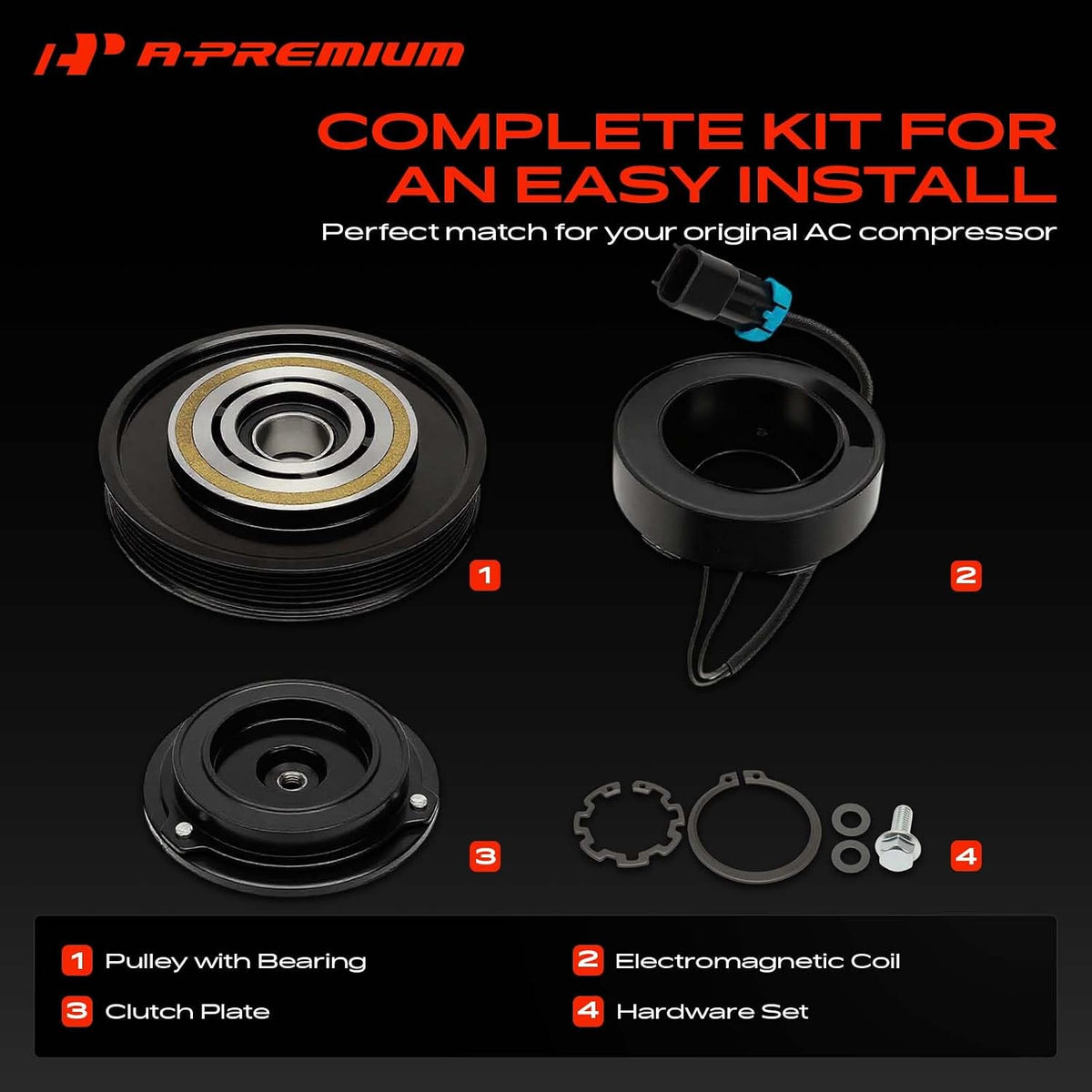 Air Conditioner AC Compressor Clutch Kit