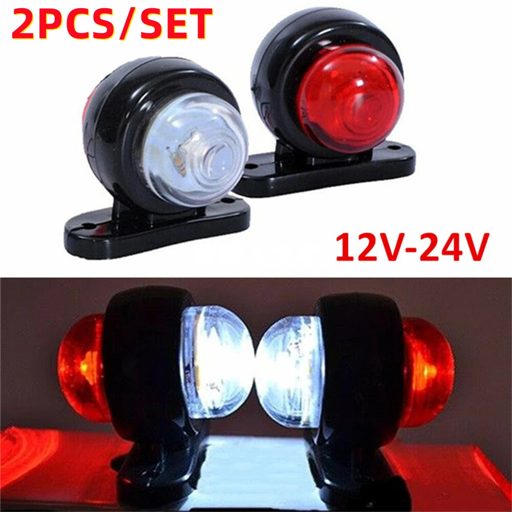 2Pcs/Set Truck Tail Lights Outline Marker LED Side Marker 24V LED Light Truck Parts Caravan Trailer Lamp LED Side Lights
